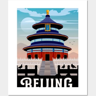 Beijing China Vintage Travel and Tourism Print Posters and Art